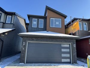 Exterior of a brand new Rohit Homes property at 8223 Kiriak Loop SW in the Keswick neighbourhood of Edmonton