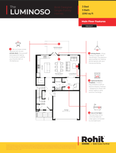 Luminoso model main floor plan by Rohit Homes in Edmonton Alberta