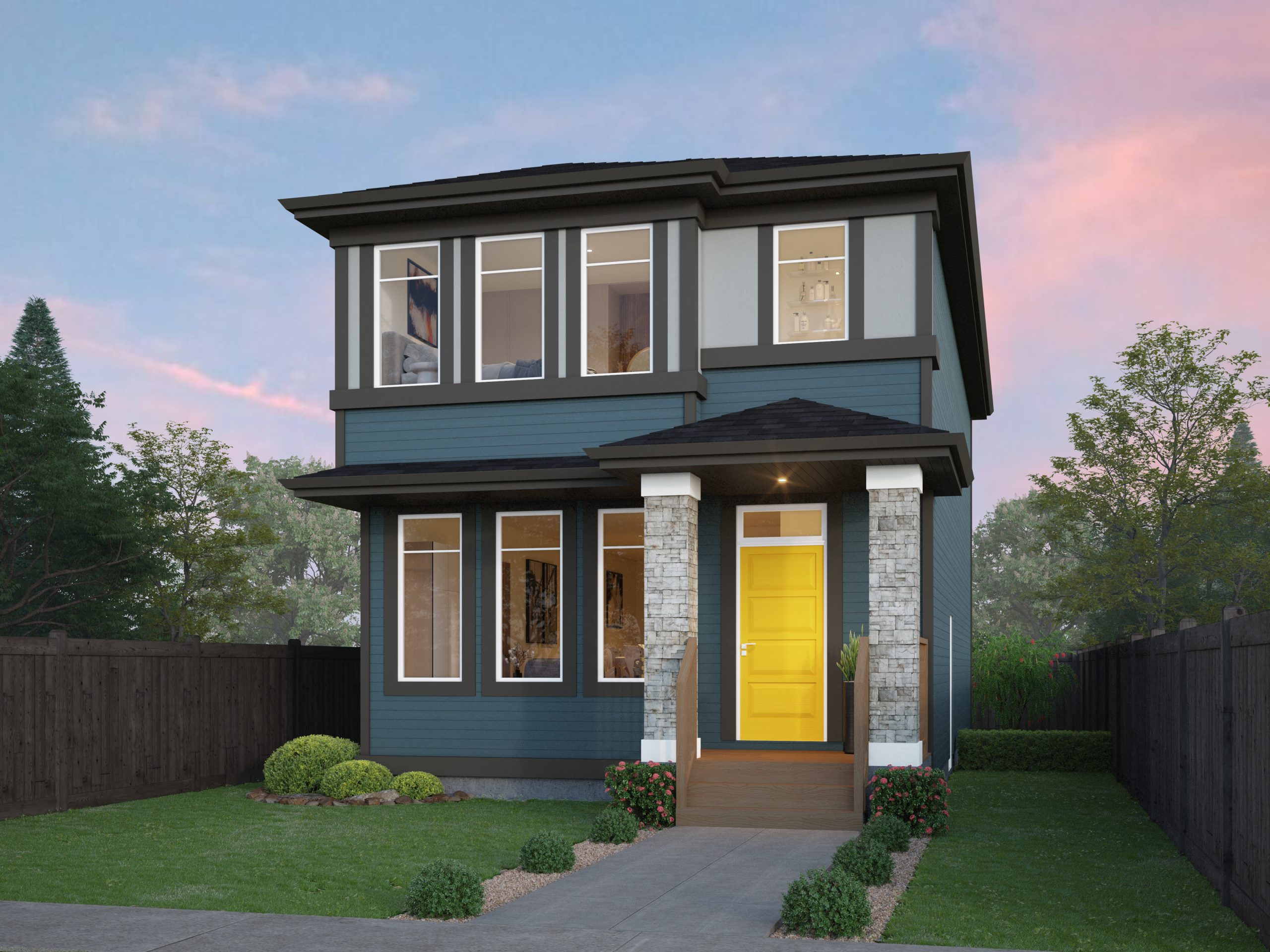 Hudson model single family home by Rohit Homes in Edmonton Alberta